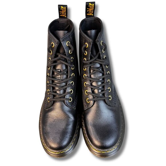Dr. Martens Zavala Black Leather Combat Boots Women's EU 38 Lace Up - Picture 6 of 11